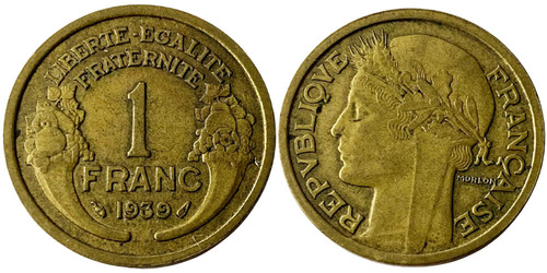 1 франк 1939 Франция