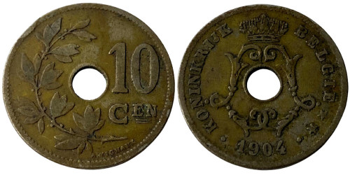 10 сантимов 1904 Бельгия (VL)