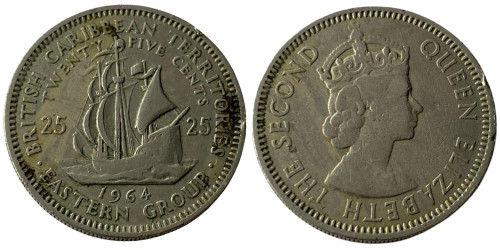 25 центов 1964 Восточные Карибы
