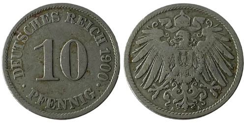 10 пфеннигов 1900 «A» — Германская империя