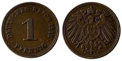 1 пфенниг 1916 «F» Германская империя