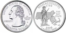 25 центов 2000 D США — Массачусетс — Massachusetts UNC