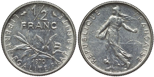1/2 франка 1970 Франция