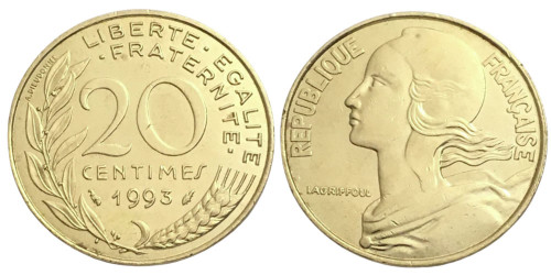 20 сантимов 1993 Франция
