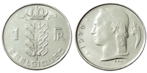 1 франк 1970 Бельгия (FR)