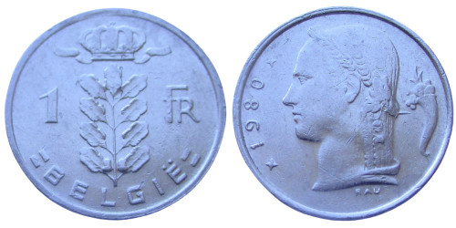 1 франк 1980 Бельгия (VL)