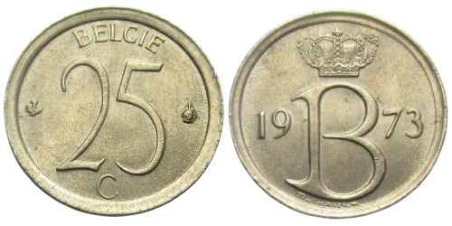 25 сантимов 1973 Бельгия (VL)