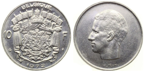 10 франков 1972 Бельгия (FR)