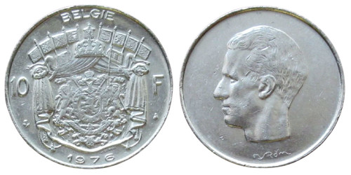 10 франков 1976 Бельгия (VL)