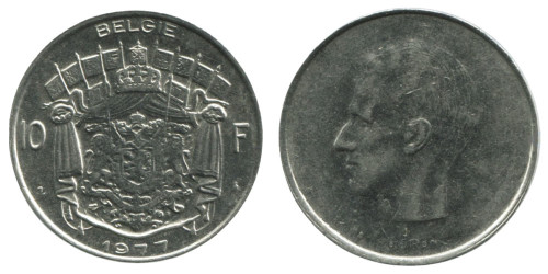 10 франков 1977 Бельгия (VL)