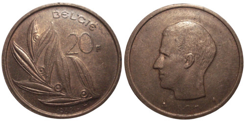 20 франков 1982 Бельгия (VL)
