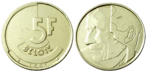 5 франков 1987 Бельгия (VL)