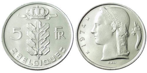 5 франков 1974 Бельгия (FR)