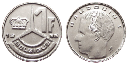 1 франк 1989 Бельгия (FR)