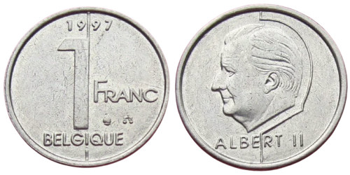 1 франк 1997 Бельгия (FR)