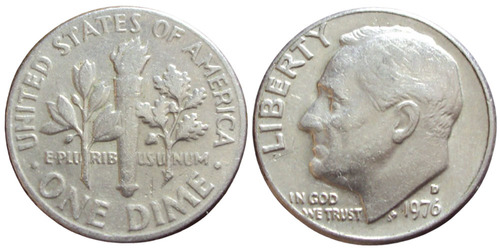 10 центов 1976 США