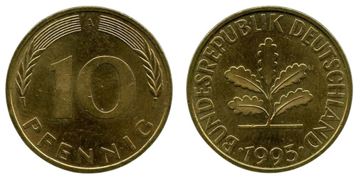 10 пфеннигов 1995 «A» Германия