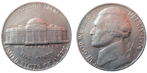 5 центов 1974 США