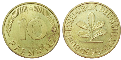 10 пфеннигов 1996 «G» Германия