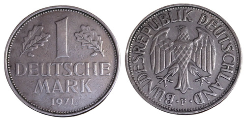 1 марка 1971 «F» ФРГ