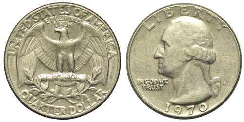 25 центов 1970 D США