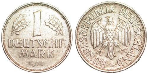 1 марка 1970 «G» ФРГ