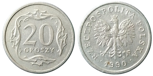 20 грошей 1990 Польша