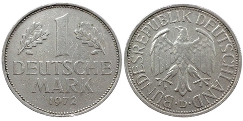 1 марка 1972 «D» ФРГ