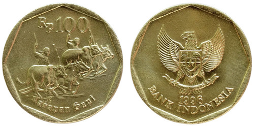 100 рупий 1996 Индонезия