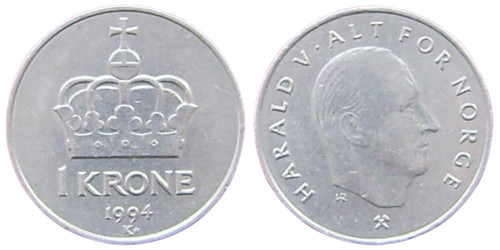1 крона 1994 Норвегия