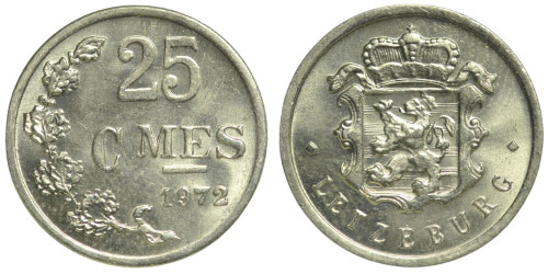 25 сантимов 1972 Люксембург