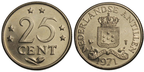 25 центов 1971 Нидерландские Антильские острова