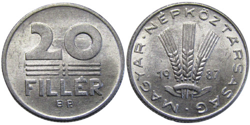20 филлеров 1987 Венгрия
