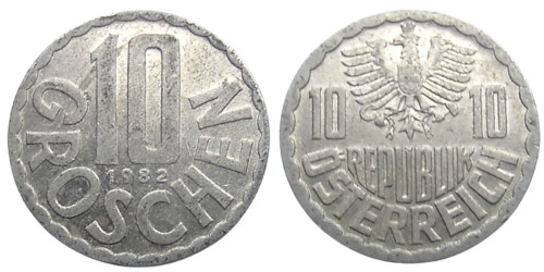10 грошей 1982 Австрия