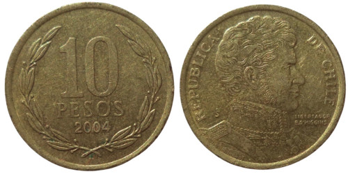 10 песо 2004 Чили