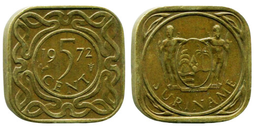 5 центов 1972 Суринам