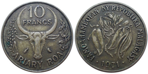 10 франков 1971 Мадагаскар