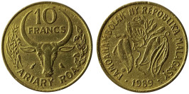 10 франков 1989 Мадагаскар