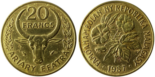 20 франков 1987 Мадагаскар