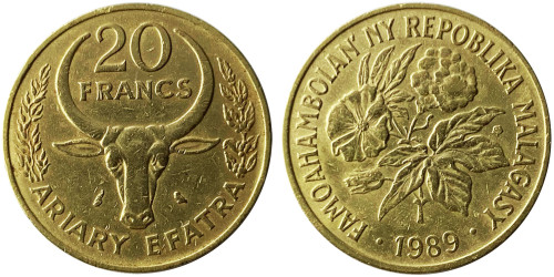 20 франков 1989 Мадагаскар