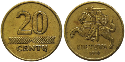 20 центов 1999 Литва