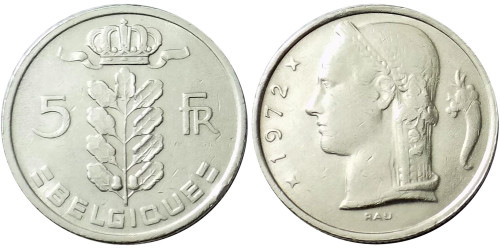 5 франков 1972 Бельгия (FR)