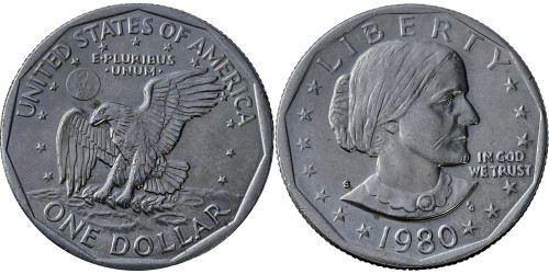 1 доллар 1980 S США