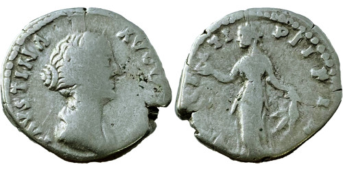 Денарий 125/130 — 175 г. н.е. — Фаустина II №8