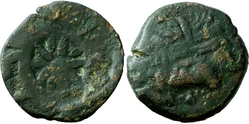 Статер — Пантикапей — 240 — 260 год н.э. — с надчеканом