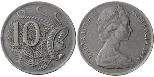 10 центов 1974 Австралия