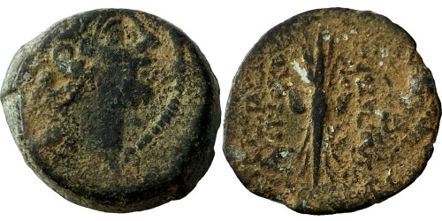 Селевкиды —  Антиох IX — 116-95 годы до Р.Х — сын Клеопатры Тея (пучок молний) №3