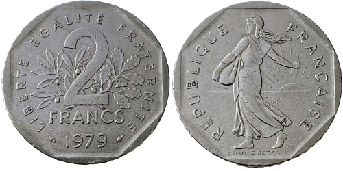 2 франка 1979 Франция