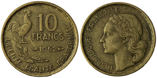 10 франков 1952 Франция