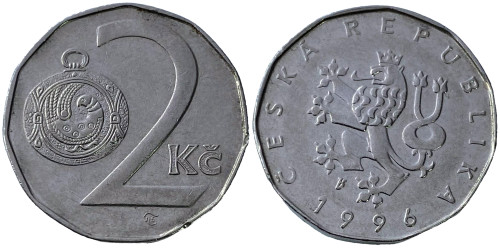 2 кроны 1996 Чехия